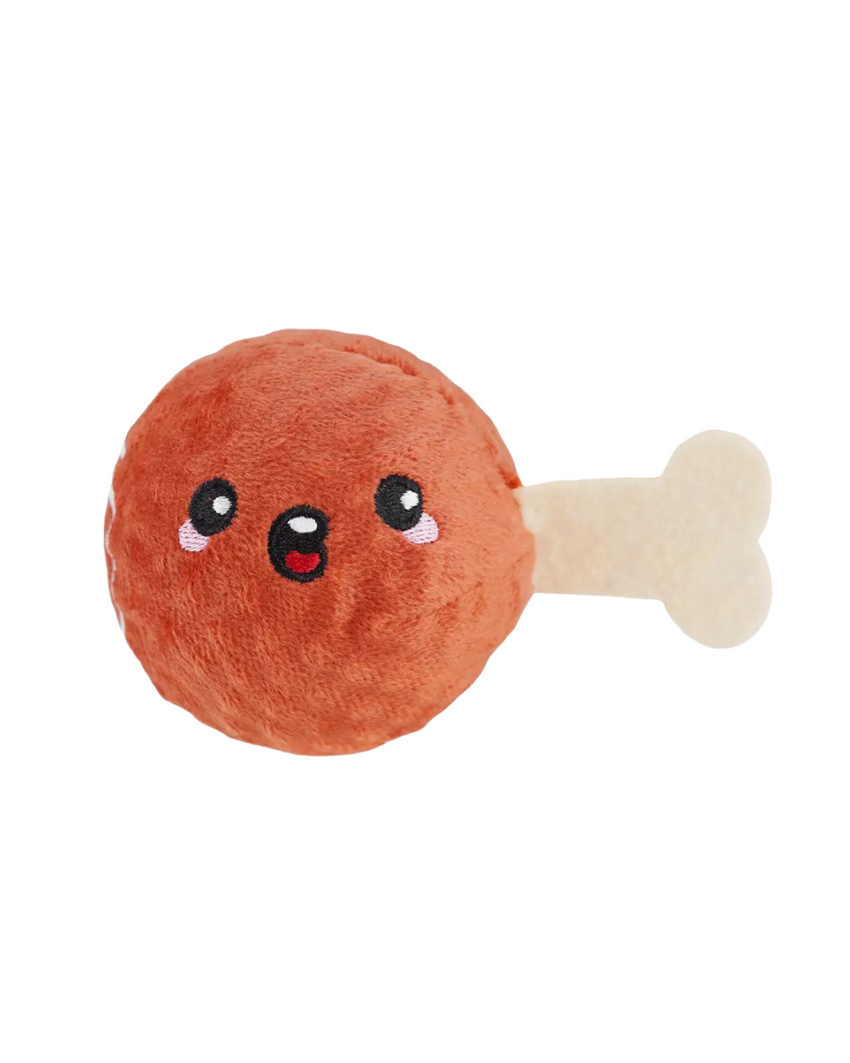2-in-1 Squeaky Turkey Leg Dog Ball