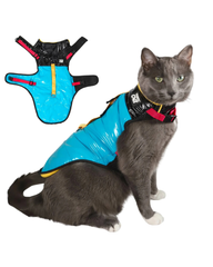 "The Catagonia" Water-Resistant Harness Puffer Jacket for Cats