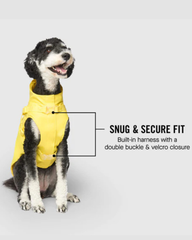 2-In-1 Dog Harness Raincoat in Yellow