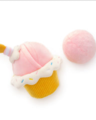 2-in-1 Cupcake Interactive Bounce Dog Toy