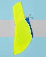 Action Jacket Dog Pull-On Raincoat in Safety Yellow + Blue (Made in NYC)