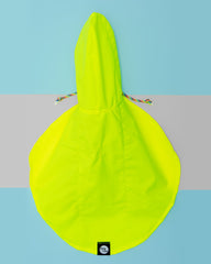Action Jacket Dog Pull-On Raincoat in Safety Yellow + Blue (Made in NYC)