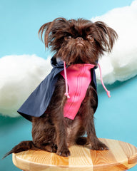 Action Jacket Pull-On Raincoat in Navy + Neon Pink (Made in NYC)