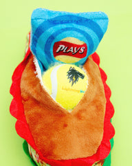 3-in-1 Sandwich Plush + Tennis Ball Dog Toy